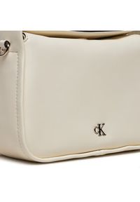 Calvin Klein Torebka Metal Mono Mini Block20 W/Flap K60K612246 Écru. Materiał: skórzane #2