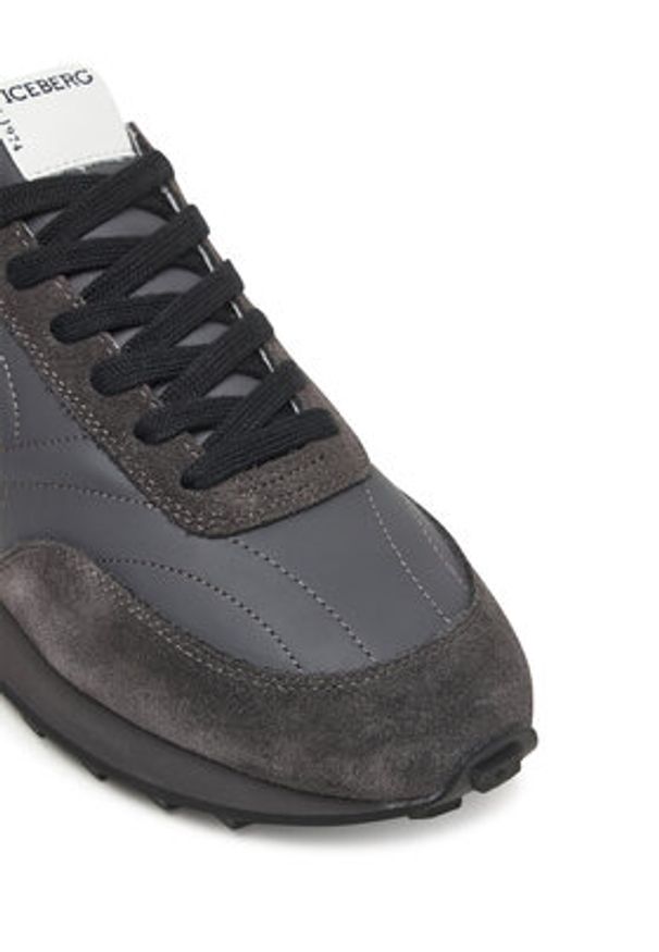 Iceberg Sneakersy IU1810 Szary. Kolor: szary. Materiał: skóra