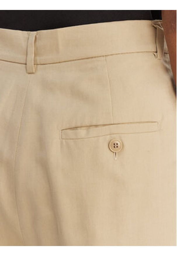 Weekend Max Mara Bermudy Ecuba 2615141022 Beżowy Loose Fit. Kolor: beżowy. Materiał: bawełna