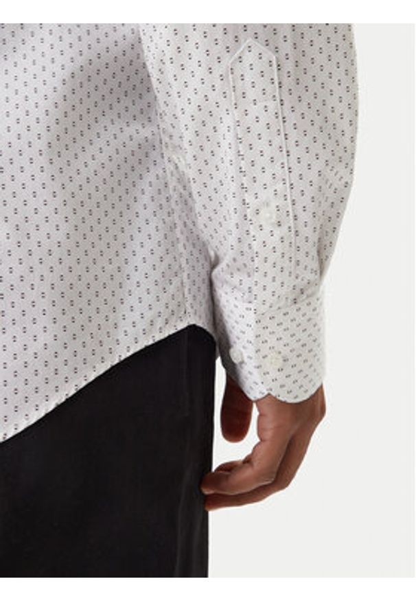 TOMMY HILFIGER - Tommy Hilfiger Koszula MW0MW41660 Biały Slim Fit. Kolor: biały. Materiał: bawełna