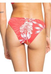 Dół od bikini Roxy Seaside Tropics. Kolor: czerwony. Materiał: poliester