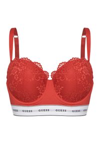 Guess Biustonosz push-up O2BC06 KBBT0 Czerwony. Kolor: czerwony. Materiał: syntetyk. Rodzaj stanika: push-up