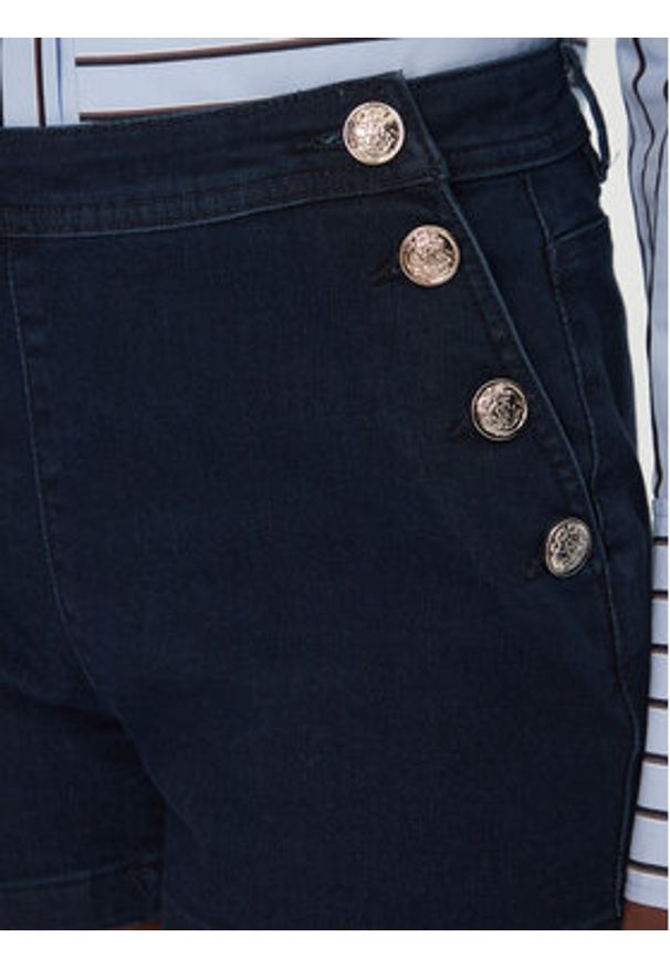 Morgan Szorty jeansowe 241-SHIVAL Granatowy Slim Fit. Kolor: niebieski. Materiał: bawełna