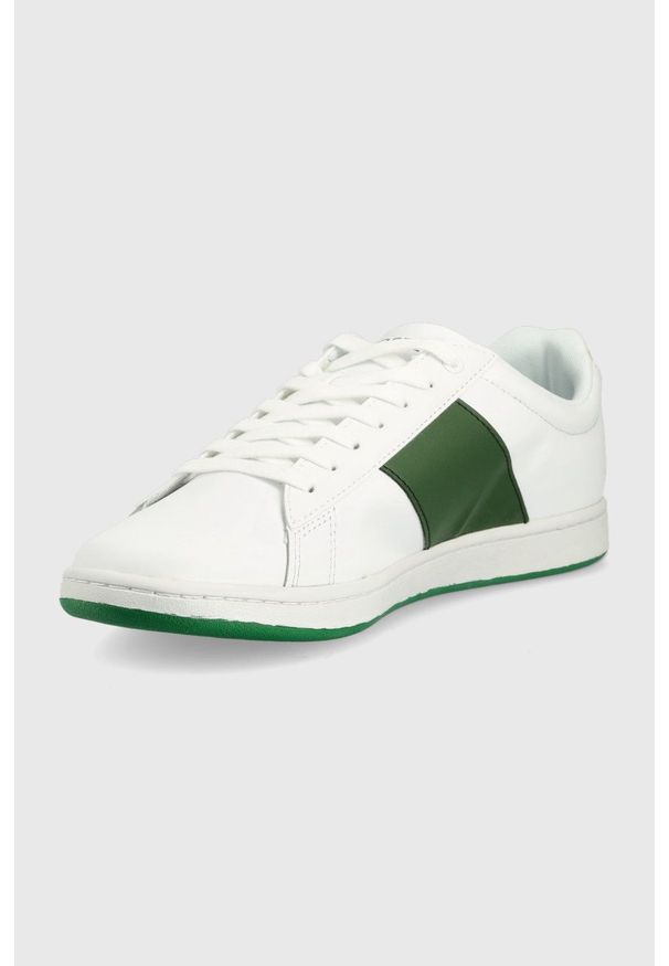Lacoste sneakersy CARNABY EVO 0722 3 kolor biały. Nosek buta: okrągły. Zapięcie: sznurówki. Kolor: biały. Materiał: guma. Model: Lacoste Carnaby Evo. Sport: bieganie
