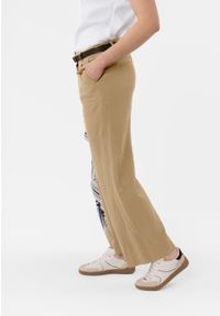 Volcano - Spodnie lniane R-GITTA. Materiał: len. Wzór: gładki. Styl: elegancki, klasyczny #1