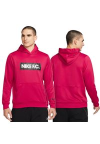Bluza sportowa męska Nike FC Libero Dri-Fit treningowa kangurka z kapturem. Typ kołnierza: kaptur. Kolor: różowy. Materiał: dresówka. Technologia: Dri-Fit (Nike) #1