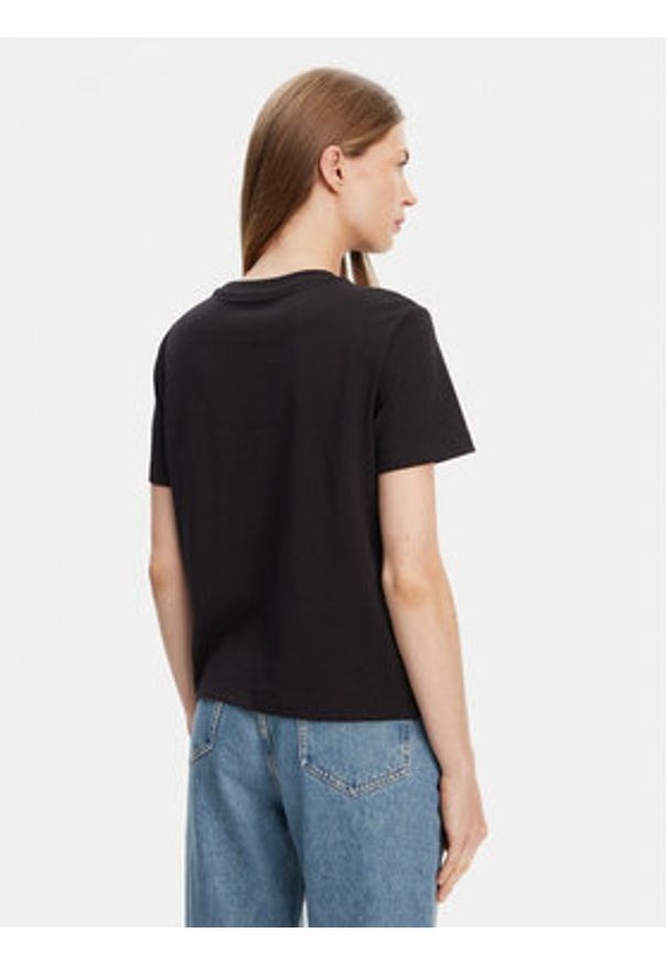 Calvin Klein T-Shirt LV044C905G Czarny Regular Fit. Kolor: czarny. Materiał: bawełna