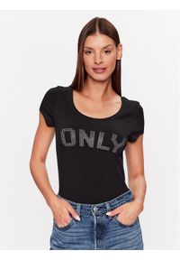 only - ONLY T-Shirt 15316416 Czarny Slim Fit. Kolor: czarny. Materiał: bawełna #1