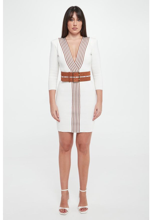 Elisabetta Franchi - Sukienka damska z paskiem ELISABETTA FRANCHI