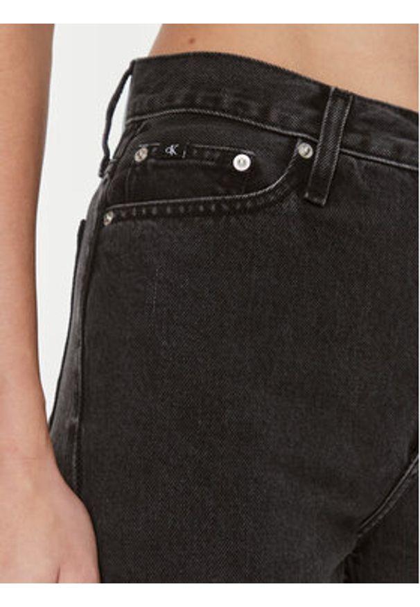 Calvin Klein Jeans Jeansy J20J222150 Czarny Mom Fit. Kolor: czarny