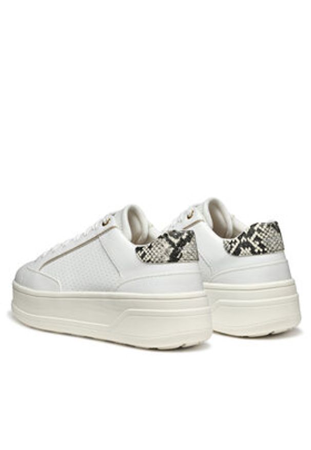 Geox Sneakersy D Spherica Ecub-2 D55WVB 0BCAR C0405 Biały. Kolor: biały. Materiał: skóra