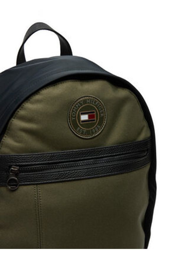 TOMMY HILFIGER - Tommy Hilfiger Plecak Th Blocked AM0AM12720 Khaki. Kolor: brązowy. Materiał: materiał