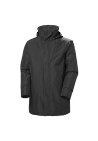 Kurtka przeciwdeszczowa męska Helly Hansen Dubliner Insulated Long. Kolor: czarny. Sport: turystyka piesza
