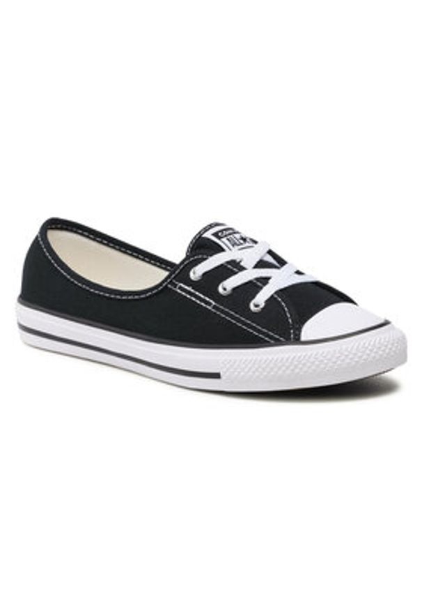 Converse Trampki Chuck Taylor All Star Bellet Lace Slip 566775C Czarny. Kolor: czarny. Materiał: materiał