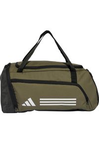 Adidas Torba sportowa treningowa podróżna fitness adidas Essentials 3-Stripes Duffel S oliwkowa IZ1907. Kolor: oliwkowy. Sport: fitness