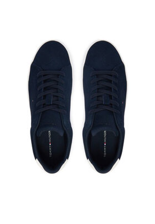 TOMMY HILFIGER - Tommy Hilfiger Sneakersy Th Court Core Suede FM0FM05716 Granatowy. Kolor: niebieski. Materiał: skóra, zamsz