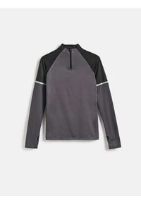 Reserved - Sportowy longsleeve - czarny. Kolor: czarny. Materiał: dzianina. Długość rękawa: długi rękaw. Wzór: gładki. Styl: sportowy #1