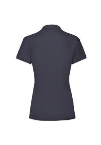 FRUIT OF THE LOOM - Damska Koszulka Polo Premium. Typ kołnierza: polo. Kolor: niebieski