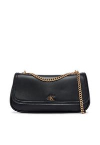 Calvin Klein Torebka Ck Convertible Chain Small Bag LV04F3172G Czarny. Kolor: czarny. Materiał: skórzane #5