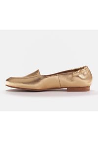 Marco Shoes Baleriny damskie z gumką w cholewce złoty. Kolor: złoty. Szerokość cholewki: normalna #8