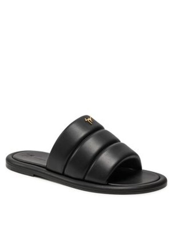 Giuseppe Zanotti Klapki EU40004 Czarny. Kolor: czarny. Materiał: skóra