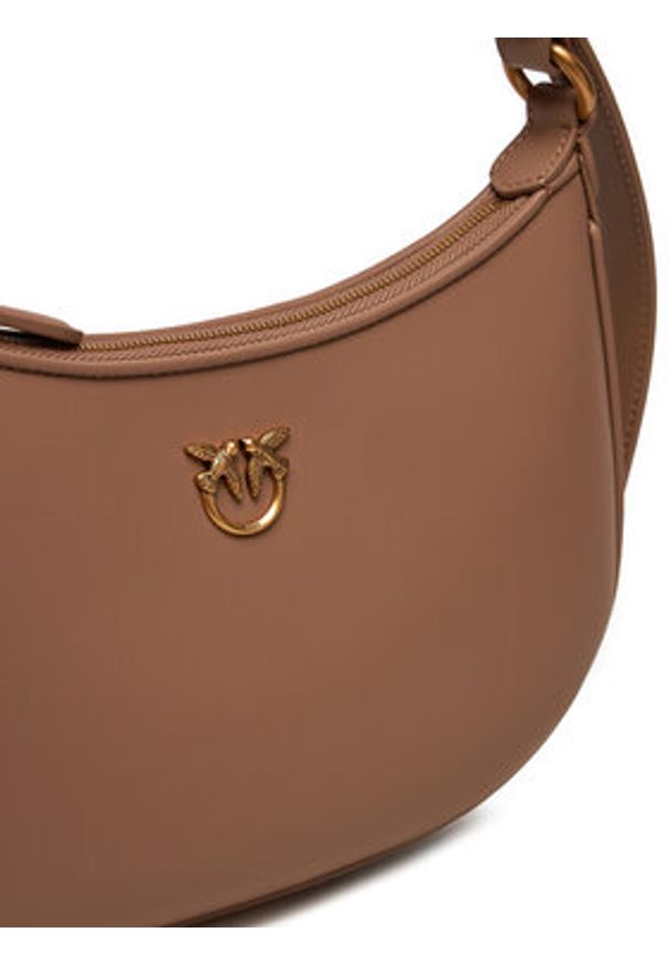 Pinko - PINKO Torebka Half Moon Mini Fl . AI 24-25 PLTT 102790 A0F1 Brązowy. Kolor: brązowy. Materiał: skórzane