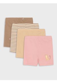Sinsay - Krótkie legginsy 4 pack - kremowy. Kolor: kremowy. Długość: krótkie