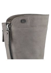 Szare Kozaki Simen Damskie Stylowe Buty Zimowe. Okazja: na co dzień. Kolor: szary. Szerokość cholewki: normalna. Sezon: zima. Styl: elegancki #9