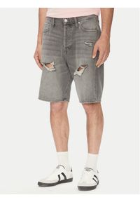 Jack & Jones - Jack&Jones Szorty jeansowe Alex 12274957 Szary Loose Fit. Kolor: szary. Materiał: bawełna