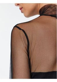 Sisley Bluzka 3MAPL200K Czarny Slim Fit. Kolor: czarny. Materiał: wiskoza