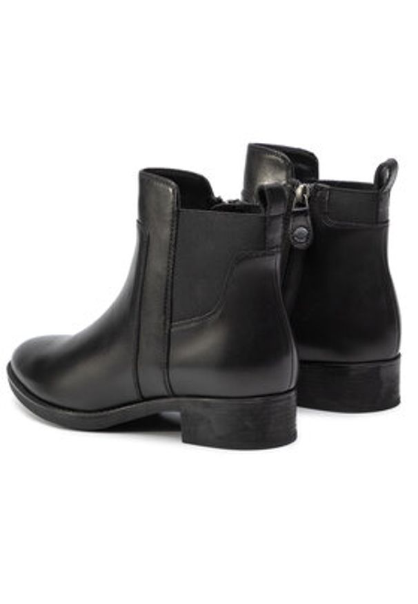 Geox Botki D Felicity G D94G1G 00043 C9999 Czarny. Kolor: czarny. Materiał: skóra