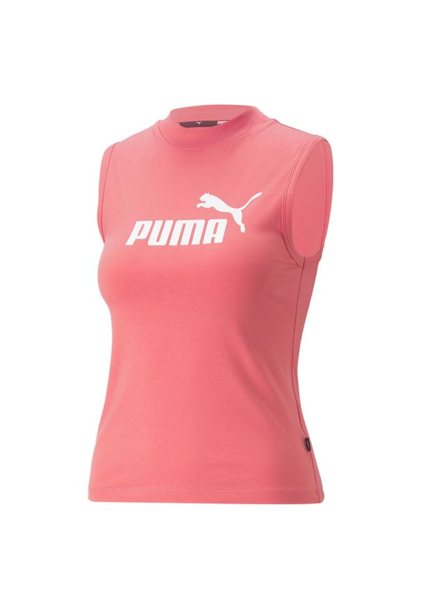 Koszulka Kobieta Puma Ess Slim Logo róża. Kolor: różowy. Długość rękawa: bez rękawów. Sport: fitness