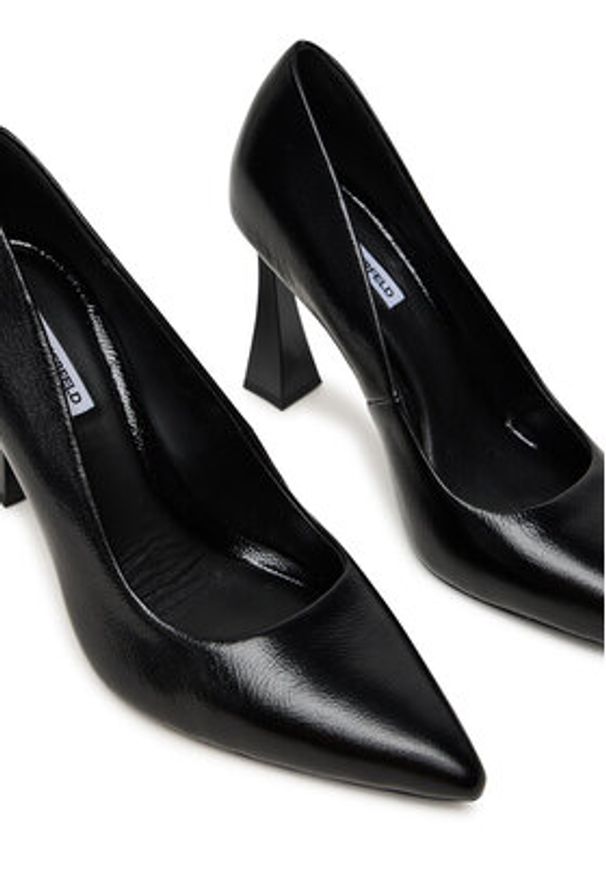 Karl Lagerfeld - KARL LAGERFELD Półbuty KL32011 Czarny. Kolor: czarny. Materiał: materiał