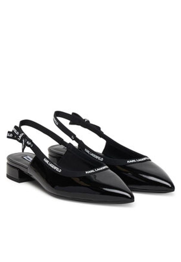 Karl Lagerfeld - KARL LAGERFELD Baleriny Kerrie KL40159 Czarny. Kolor: czarny. Materiał: skóra