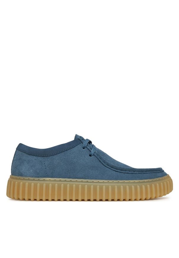 Clarks Półbuty Torhill Lo 26184695 Niebieski. Kolor: niebieski. Materiał: zamsz, skóra