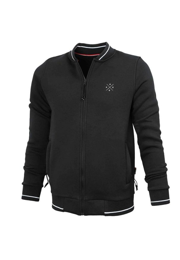 Pako Jeans - Bluza Czarna z Kieszonkami, Bomberka, Bejsbolówka, Męska -PAKO JEANS. Kolor: czarny. Materiał: bawełna, poliester, elastan. Styl: klasyczny