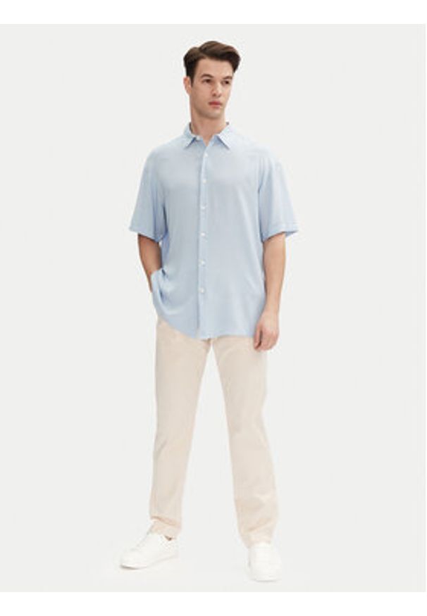 Jack & Jones Koszula Joshua 12271078 Błękitny Relaxed Fit. Kolor: niebieski. Materiał: wiskoza