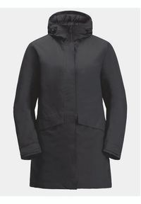 Jack Wolfskin Kurtka zimowa Tempelhof Coat 1116151 Czarny Regular Fit. Kolor: czarny. Materiał: syntetyk. Sezon: zima