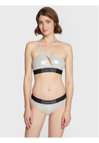 Calvin Klein Swimwear Góra od bikini KW0KW01944 Srebrny. Kolor: srebrny. Materiał: syntetyk #2