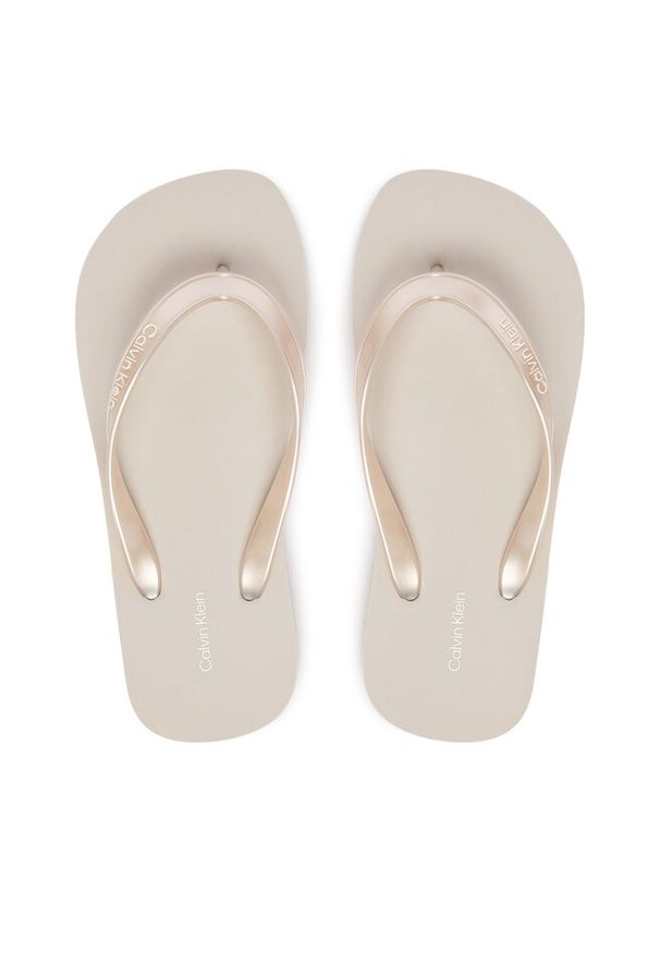 Japonki Calvin Klein. Kolor: srebrny