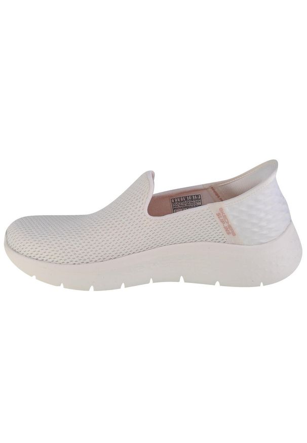 skechers - Buty sportowe Sneakersy damskie, Slip-Ins: GO WALK Flex - Relish. Kolor: biały. Materiał: tkanina