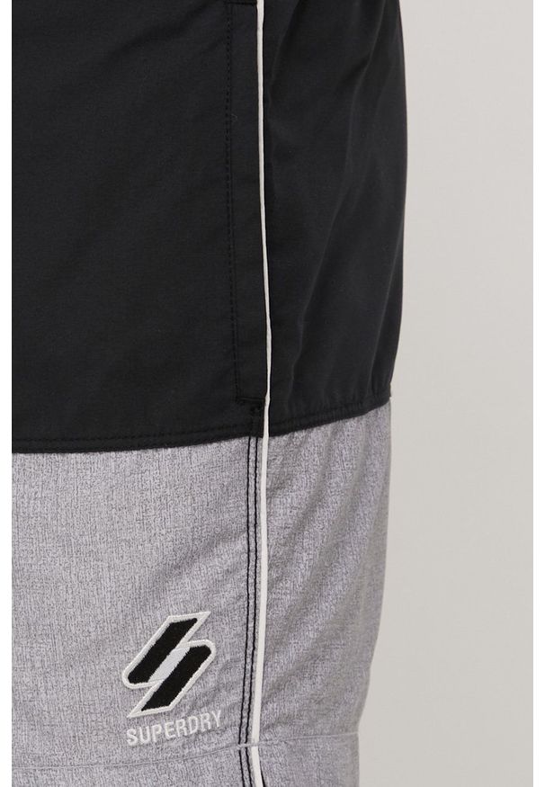 Superdry szorty kąpielowe kolor szary. Kolor: szary. Materiał: tkanina