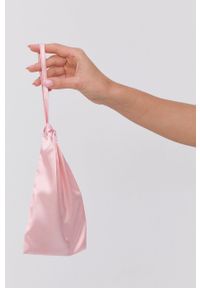 PLNY LALA - Top piżamowy. Kolor: różowy. Materiał: satyna, materiał. Wzór: ze splotem #4