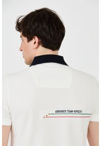 Aeronautica Militare - AERONAUTICA MILITARE Białe męskie polo Frecce Tricolori Embroidered, Rozmiar M. Typ kołnierza: polo. Kolor: biały #3