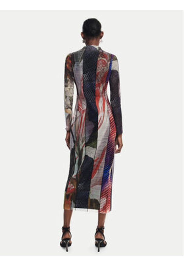 Desigual Sukienka codzienna Carson 24WWVK59 Kolorowy Slim Fit. Okazja: na co dzień. Materiał: syntetyk. Wzór: kolorowy. Typ sukienki: proste. Styl: casual