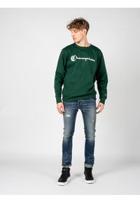 Champion Bluza "C-Neck" | HBGF88H586NJA | Mężczyzna | Zielony. Okazja: na co dzień. Kolor: zielony. Materiał: bawełna, poliester. Styl: casual