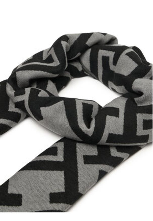 TOMMY HILFIGER - Tommy Hilfiger Szal Th Monogram Heavy Scarf AW0AW18051 Czarny. Kolor: czarny. Materiał: materiał