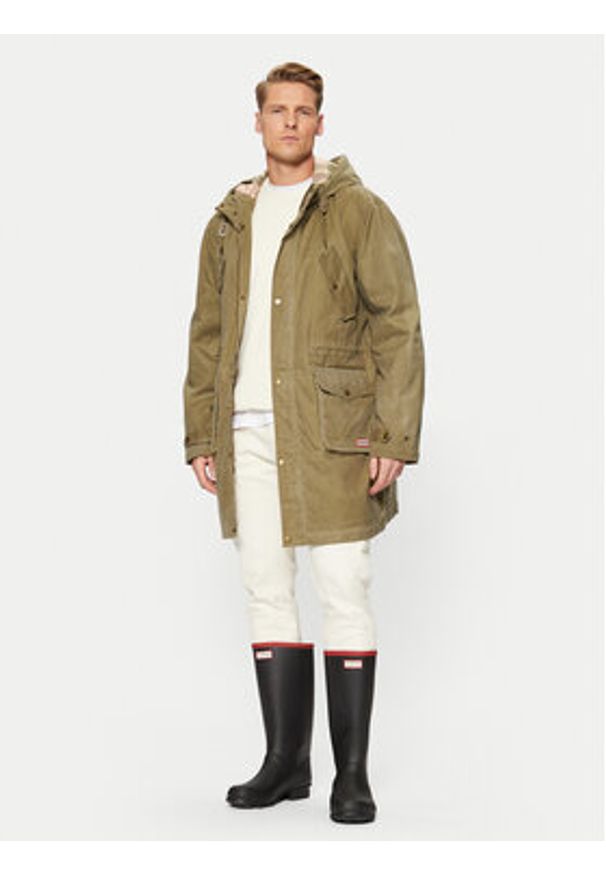 Hunter Parka Liam HARM0028242 Khaki Regular Fit. Kolor: brązowy. Materiał: bawełna