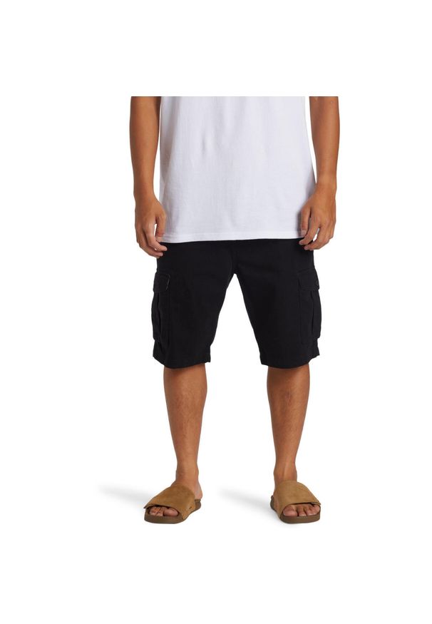 Quiksilver - Szorty spacerowe dla Mężczyzn CRUCIAL BATTLE CARGO Czarny. Kolor: brązowy, zielony, wielokolorowy. Materiał: bawełna. Długość: krótkie. Wzór: ze splotem. Sezon: lato
