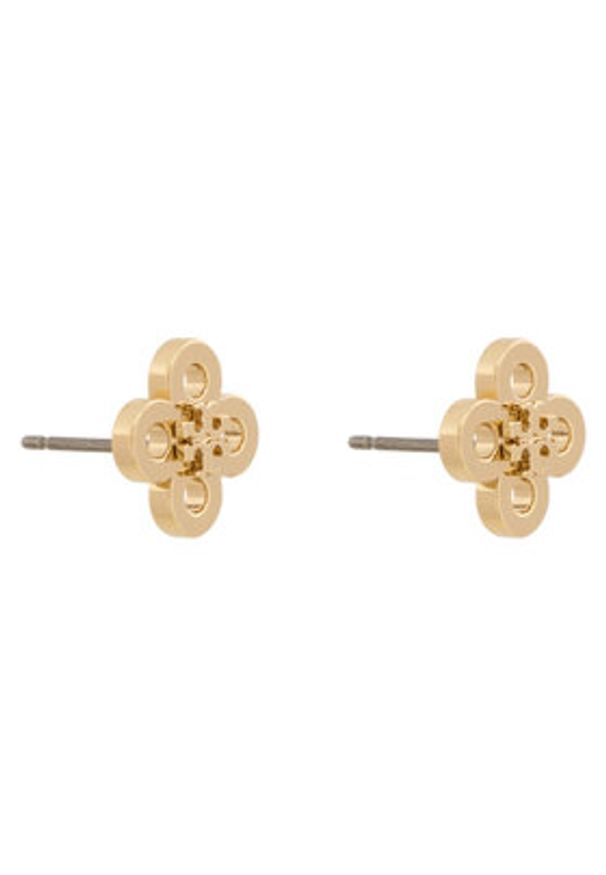 Tory Burch Kolczyki Forget Me Not Clover Stud 184409 Złoty. Materiał: złote. Kolor: złoty